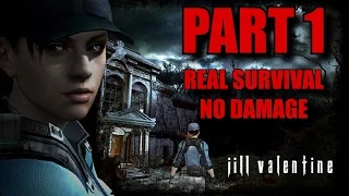 Resident Evil Remastered Real Survival Walkthrough Part 1 - Jill Valentine No Damage (PS4/PC)