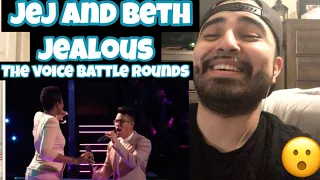 Reacting to Jej and Beth “Jealous “ The Voice Battle rounds