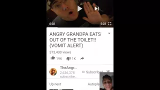 Reaction to angry grandpa eats out of toilet