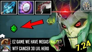 EPIC Sh*t Mirror Shield Trident Dusa Defense vs Megas Crazy 30 LvL Comeback Feed To Imba 7.24 Dota 2