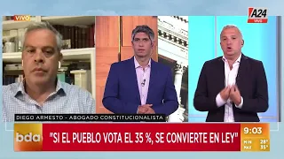 Plebiscito: "Si el pueblo vota el 35%, se convierte en ley" - Diego Armesto