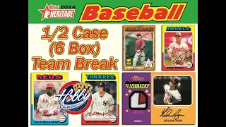2024 Topps HERITAGE 1/2 Case (6 Box) Team Break #13 eBay 04/17/24
