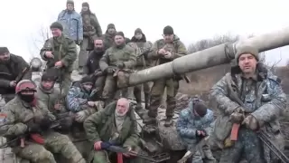 Дебальцево Козаки ДНР на Танкe о Победе 08 02 Донецк War in Ukraine