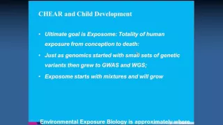 Part 17 - The NIEHS Exposure Science and the Exposome Webinar Series - CHEAR