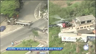 Ataque a carro-forte causa confusão em avenida de São Paulo