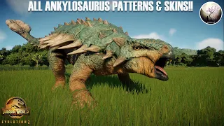 ALL ANKYLOSAURUS SKINS SHOWCASE!!! - Jurassic World Evolution 2