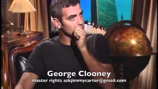 George Clooney with Jimmy Carter The Peacemaker 1997