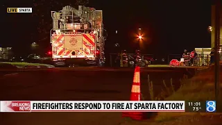 Firefighters respond to fire at Sparta factory