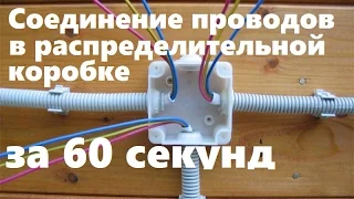 Соединение проводов в распределительной коробке за 60 секунд