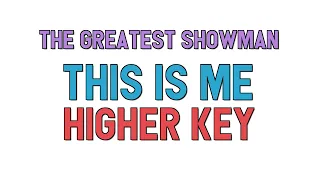 The Greatest Showman (higher key KARAOKE) - This Is Me(2 half steps)