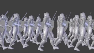 Crowd Of Soldiers Teaser Blender Animation test