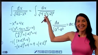 Integral of 1/sqrt(4x-x^2) (THE EASY WAY!)