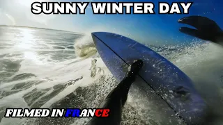 Surfing Winter Waves in France (Intermediate Surfer POV)