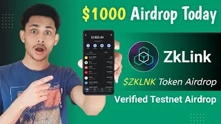 ZkLink Testnet Airdrop - $1000 Airdrop Today | New Crypto Loot Today | Testnet Airdrop