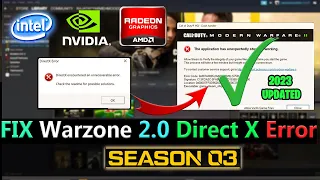 How To Fix Call Of Duty Warzone 2.0 DirectX Error & Game_steam_ship.exe Error (AMD USERS)Steam Error