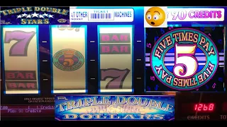 OLD SCHOOL CASINO SLOTS: 5 TIMES PAY + TRIPLE DOUBLE DOLLARS + TRIPLE DOUBLE DIAMOND SLOT PLAY!