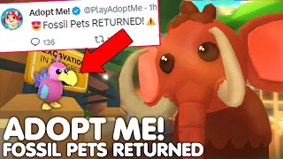 ⚠️*RETURNED* 🤩FOSSIL PETS RETURNED TO ADOPT ME…🦘😱ALL HUGE NEW UPDATES! (ALL INFO) ROBLOX