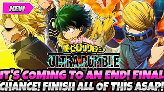 *IT'S COMING TO AN END!* FINAL CHANCE FOR ALL THESE FREEBIES, REWARDS, BANNERS (My Hero Ultra Rumble