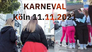 Köln Karneval 11th November 2021 City Walk 4K