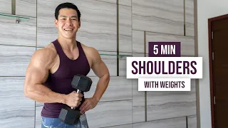 5 MIN SHOULDERS WITH DUMBBELLS I back to the basics, everyone can do this!