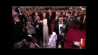 Ryan Seacrest Ashes Dumped on him by The Dictator Sacha at 2012 Oscars