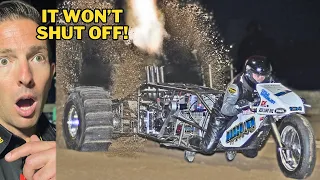 Top Fuel Motorcycle Dirt Drag Racing GONE WRONG!