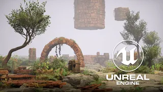 Making FLOATING MISTY RUINS in UE5 | Unreal Engine 5 Speed Level Design