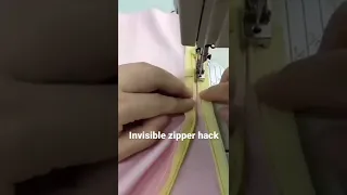 How to sew an invisible zipper- hack.