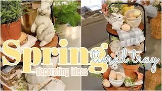SPRING TIERED TRAYS 2021 | SPRING TIERED TRAY DECORATE WITH ME