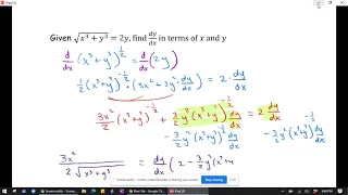 Implicit Differentiation With Square Root