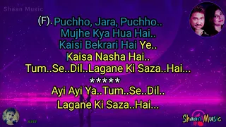 Pucho Jara Pucho Karaoke With Lyrics Song _ Alka Yagnik And Kumar Sanu _ Raja Hindustani