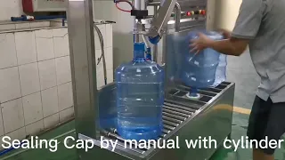 manual 5 gallon bottle washing filling capping machine