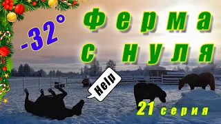 Ферма с нуля (21 серия) Рекордные морозыКони в пальтоОжидание пополнения