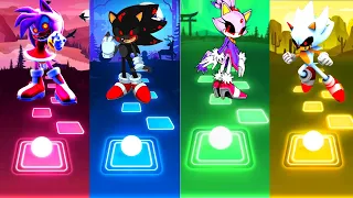 Amy Exe vs Dark Sonic Exe vs Balze Exe vs Heyper Sonic Exe - Tiles Hop Edm Rush