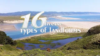 list of 16 diverse types of landforms and waterforms
