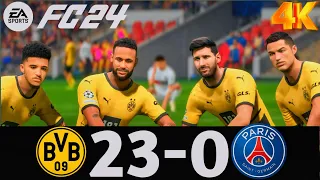 FIFA 24 - What Happen If Ronaldo Messi Neymar And Mbappe Play Together On Dortmund