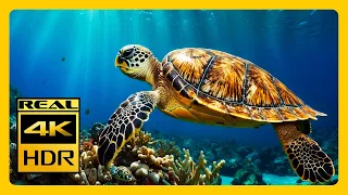 Stunning Aquarium Colors in 4K HDR & 🐠 RELAXING MEDITATION MUSIC 4K TV Screensaver