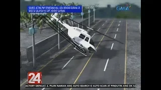 24 Oras: Helicopter ng PNP, sumabit sa kable ng kuryente habang umaangat, ayon sa saksi