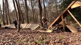 How to build a free wooden berm for mountain bikes