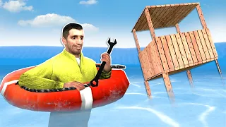 Building a Fort for TSUNAMI Survival! - Garry's Mod Gameplay