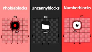 Phobiablocks VS Uncannyblocks VS Numberblocks Band (1-100) OFFICIAL...Who win? |  Very interesting!!