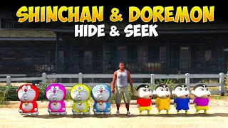 Franklin & Shinchan & Doremon Playing Hide and Seek in GTA 5 || Gta 5 Tamil