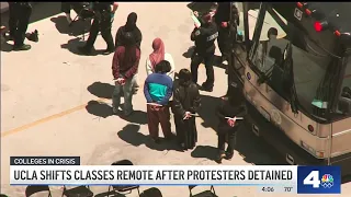 UCLA shifts to remote classes after protesters detained