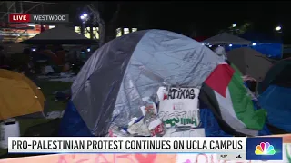 Pro-Palestinian encampments continue on UCLA campus