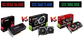 GTX 1660 Ti vs GTX 1080 vs RX Vega 56 - i7 9700k - Gaming Comparisons