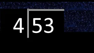 Dividir 53 entre 4 division inexacta con resultado decimal de 2 numeros con procedimiento