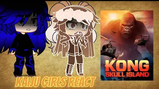 Kaiju Females react to Kong Vs Helicopters (Gacha Club)