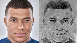 Simple drawing kylian Mbappe step by step - how to draw Mbappe #kylianmbappe #draw #art