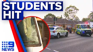 Two teenagers hit by truck outside Adelaide school | 9 News Australia