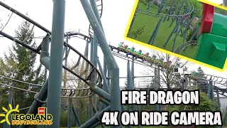 FIRE DRAGON 🐉 4K On Ride Camera 🎢  Rollercoaster ☆ Legoland Deutschland